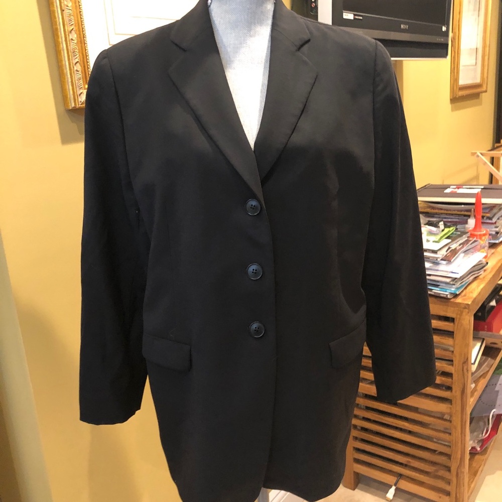 Giorgio Armani sz 16 Black Wool Blazer NWOT